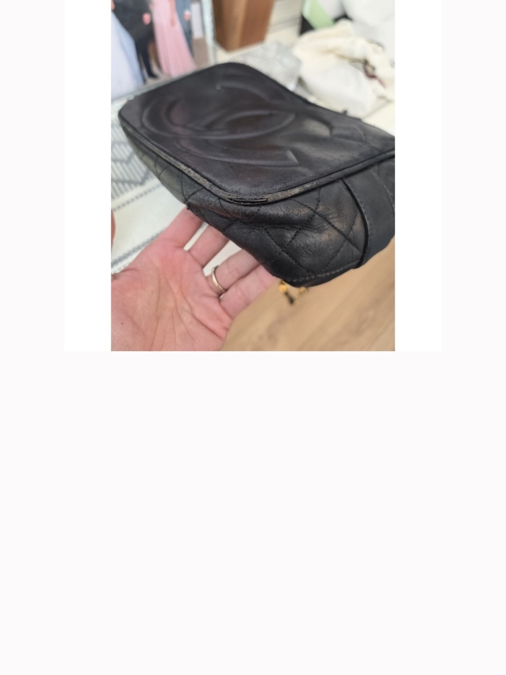 CHANEL Black Leather Bucket Bag with Gold Chain - Picture 14 of 15